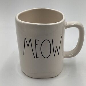 Rae Dunn MEOW Mug Artisan Collection by Magenta White Coffee Cup